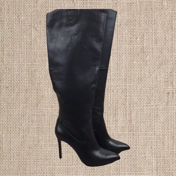 Vince Camuto Shoes - New Without Box Black Leather Knee High Boots